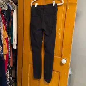 express women’s size 2 high rise black ripped jeans